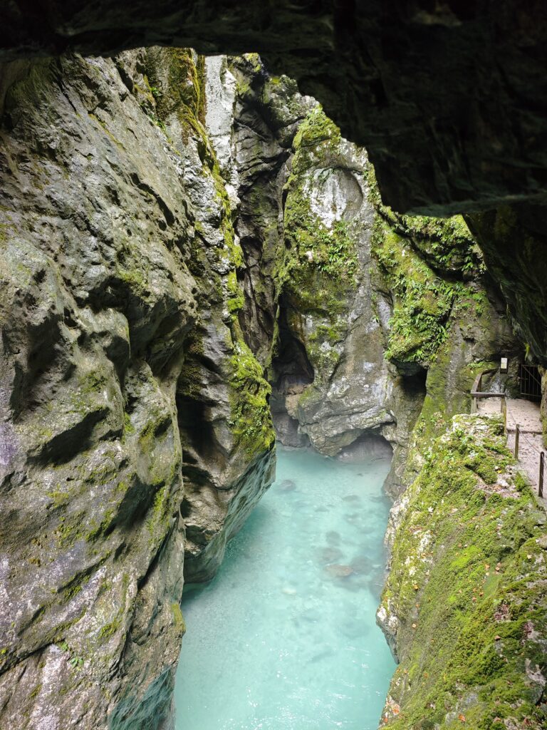 Die Tolminer Klamm liegt am niedrigsten Punkt im Nationalpark Triglav